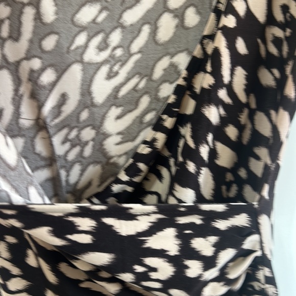 URBAN BEHAVIOUR PIECE &LOVE ANIMAL PRINT DOUBLE BREAST BELTED S/S MINI SIZE S - Picture 7 of 10